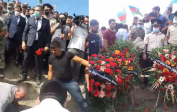 Azərbaycan mayor şəhidini dəfn etdi - VİDEO